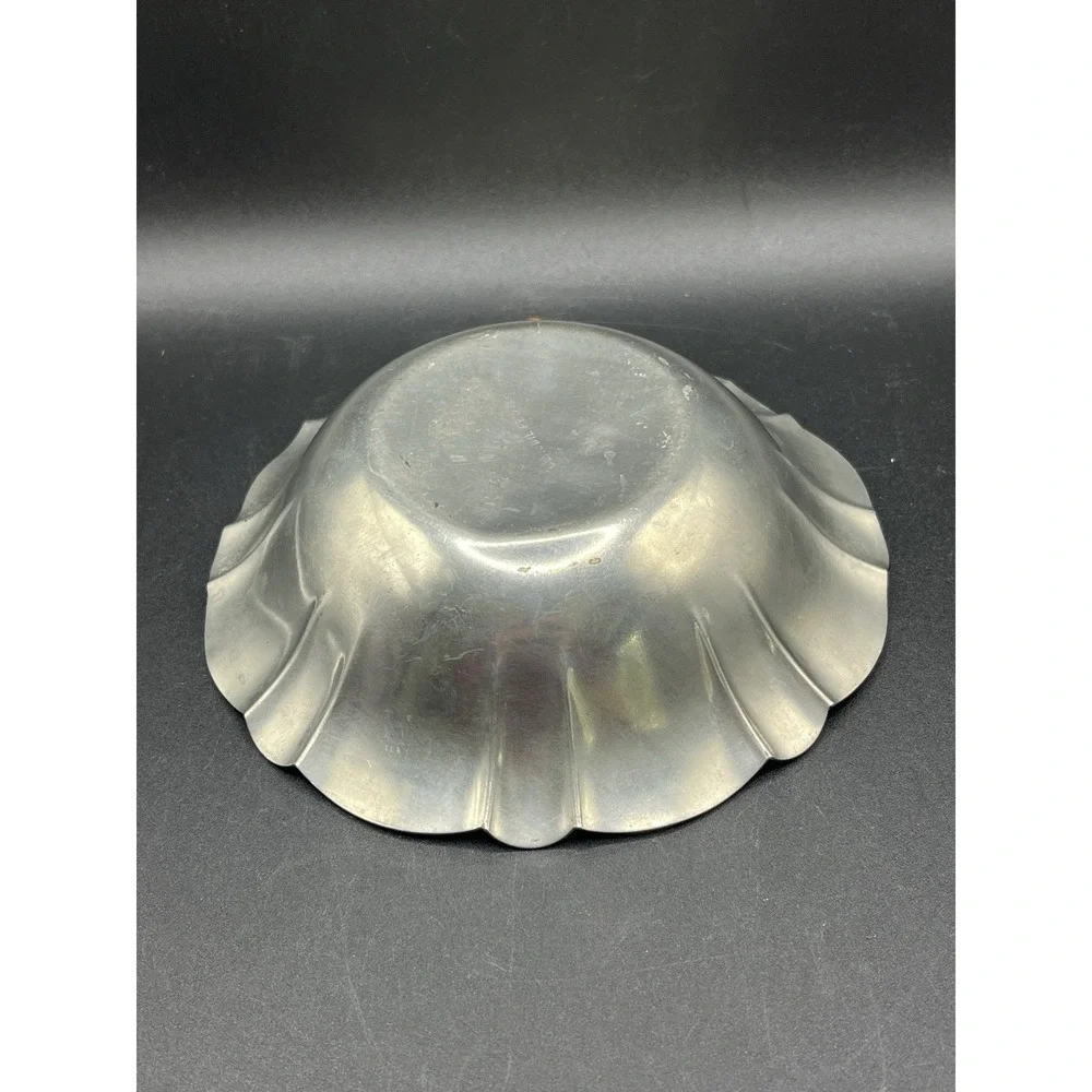 Genuine Pewter Bowl w/ Scalloped Edge 5.75